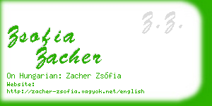 zsofia zacher business card