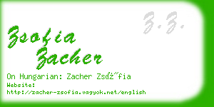 zsofia zacher business card